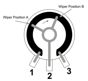 Potentiometer rotativ Anschluss