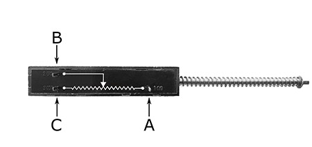 Linearpotentiometer Anschlüsse